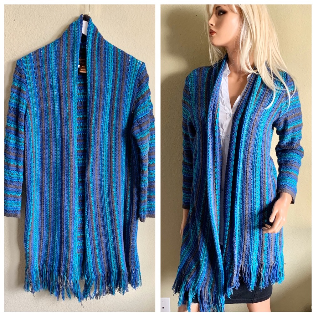 Multiples Boho Fringe Open Cardigan - image 1